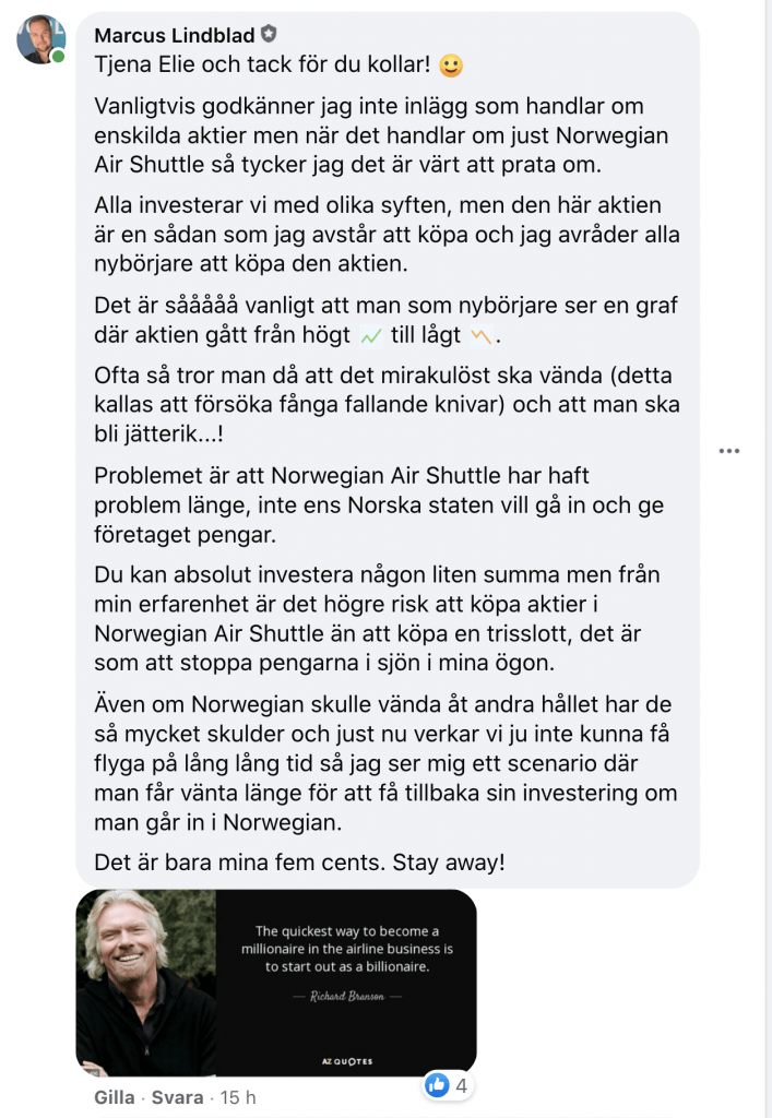 Ska man köpa Norwegian Aktier?