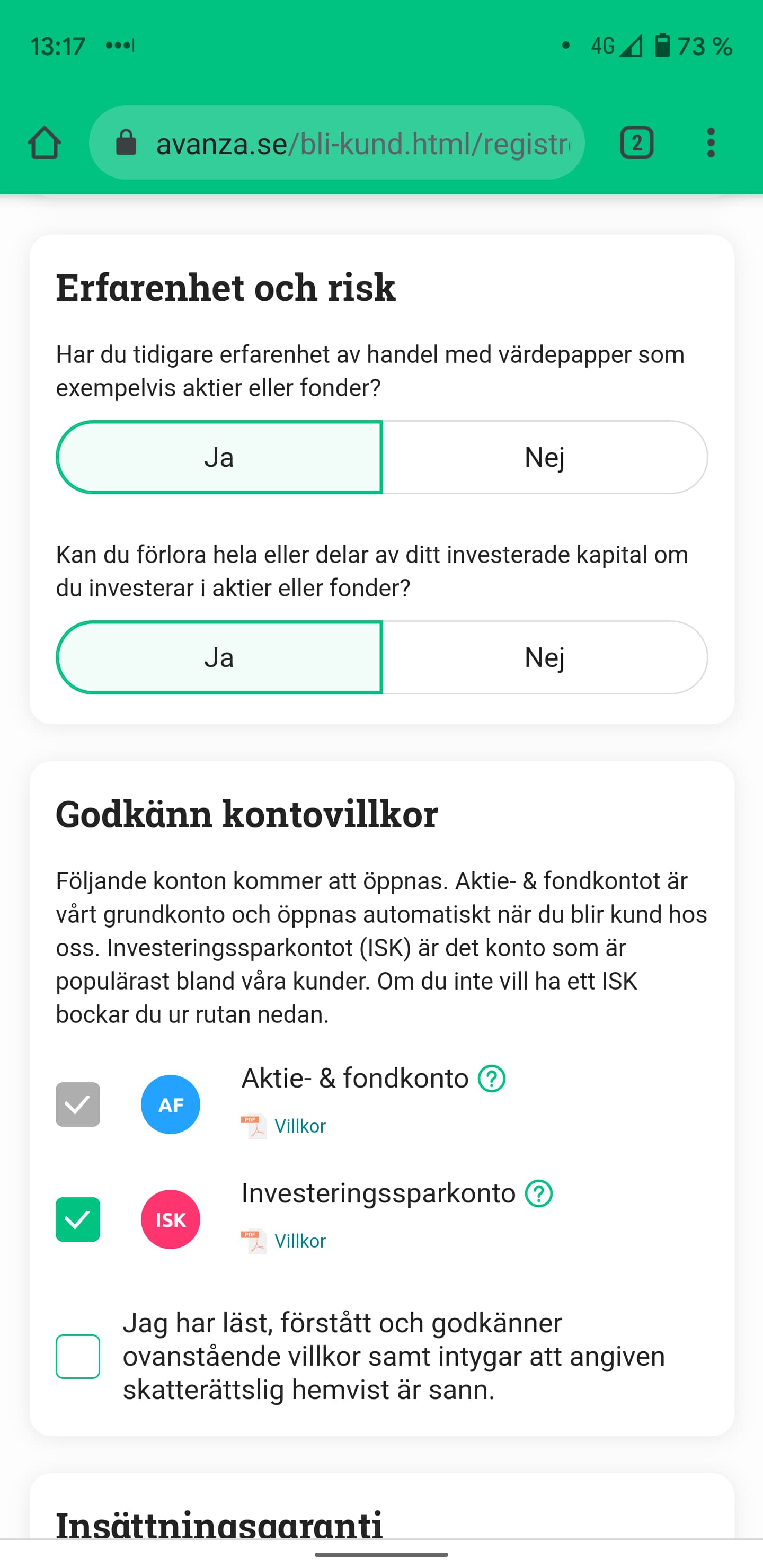 Öppna ISK på Avanza