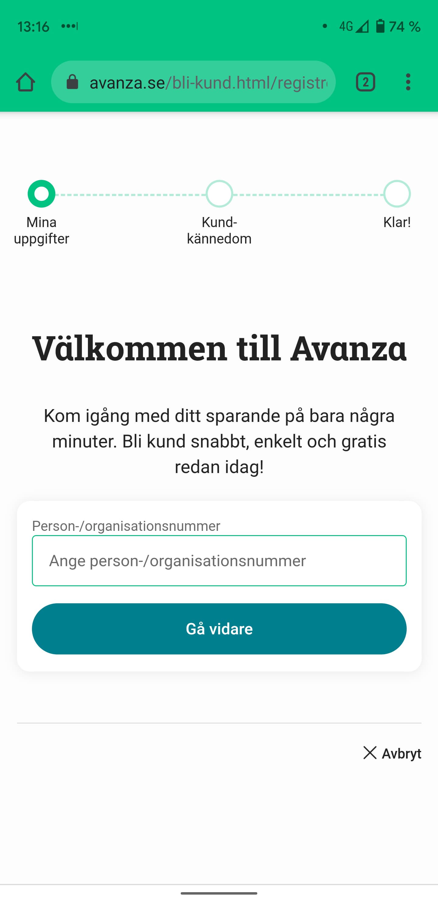 Börja med aktier på Avanza