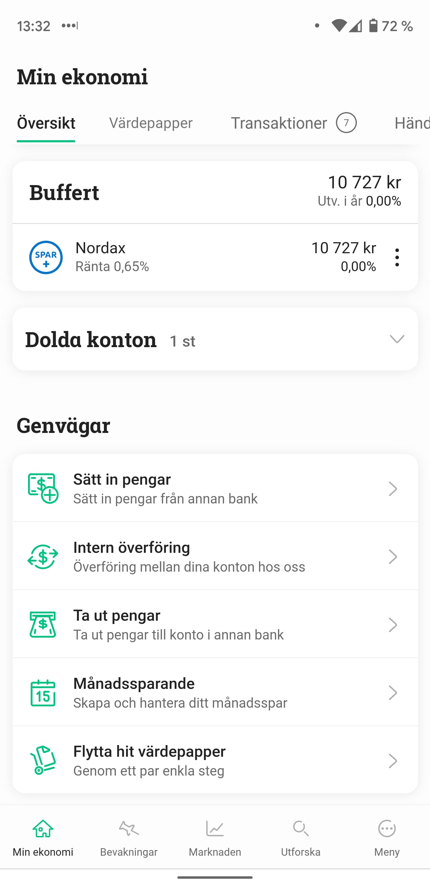Sätt in pengar på Avanza