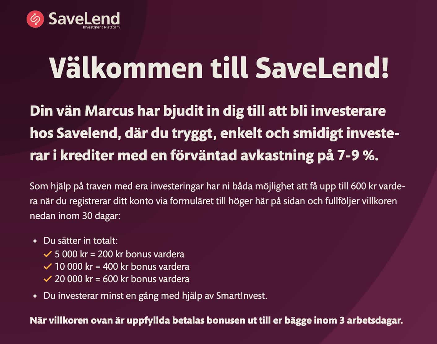 Bonus på Savelend