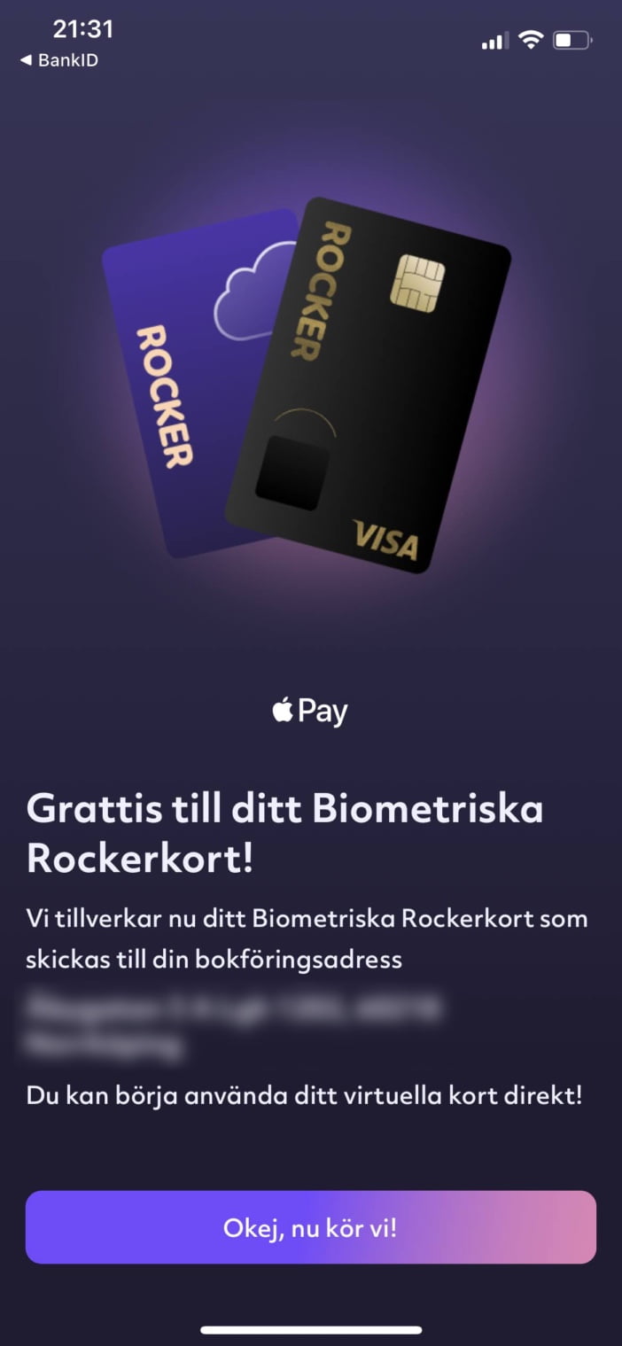 Rocker Biometrikkort