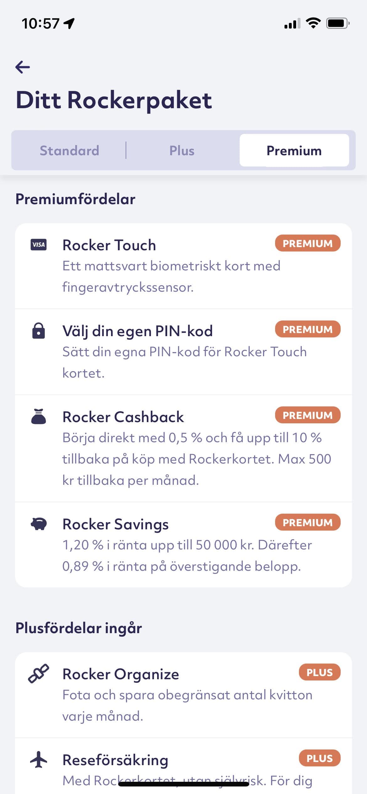 Rocker Premium fördelar