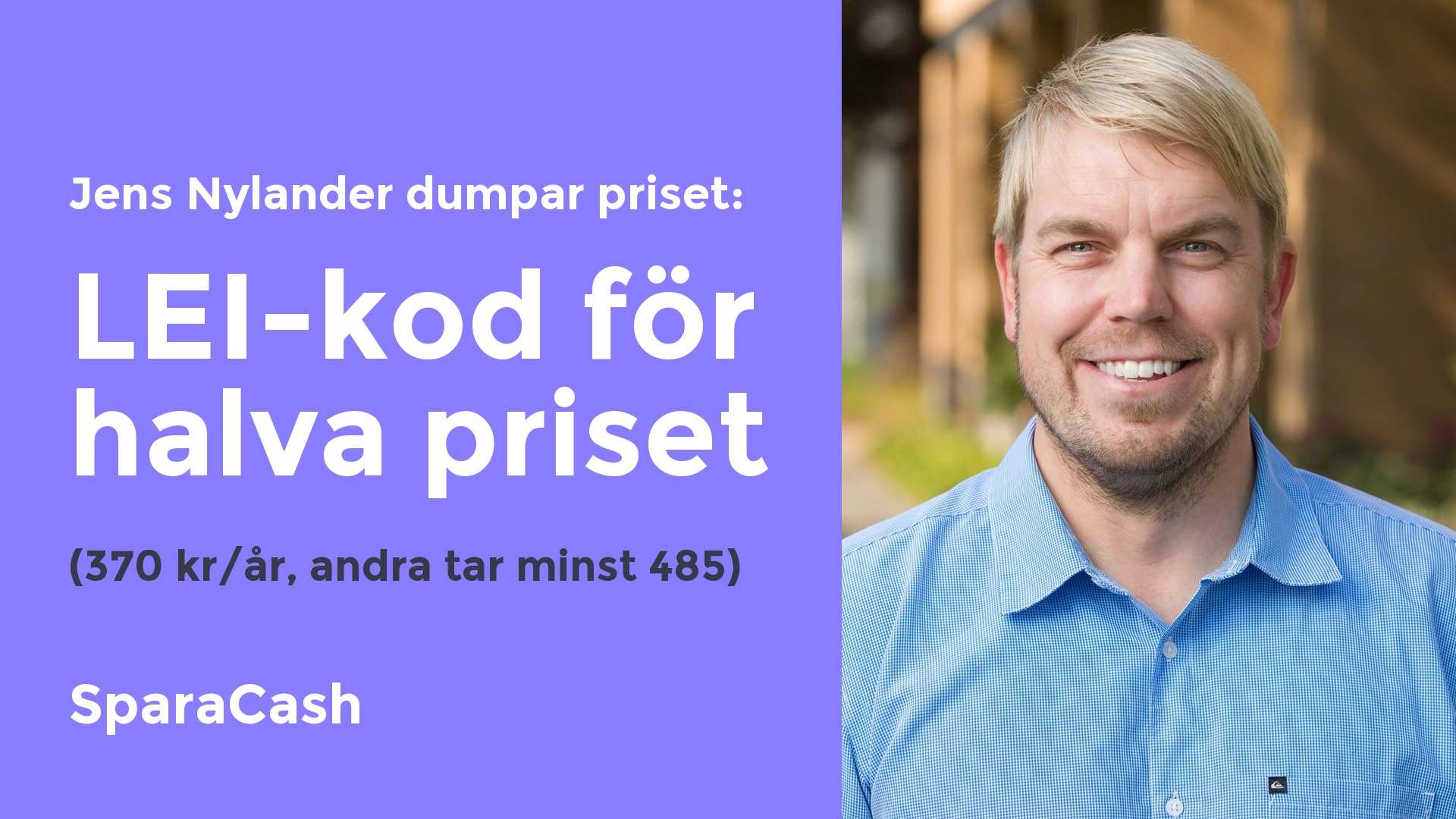 Jens Nylander tar upp kampen om LEI-koderna: En mångmiljonmarknad