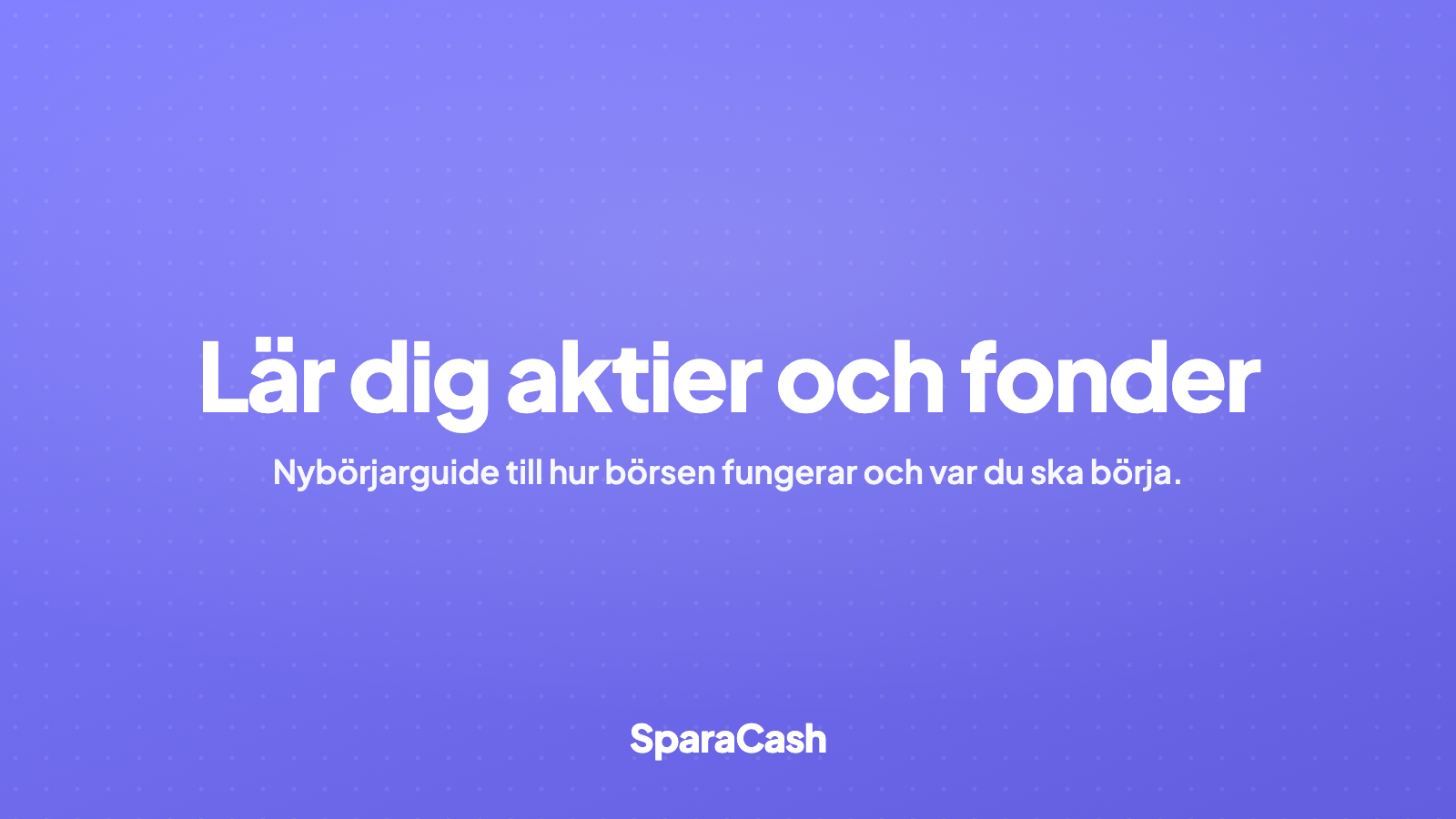 Hur lär man sig aktier och fonder som nybörjare?